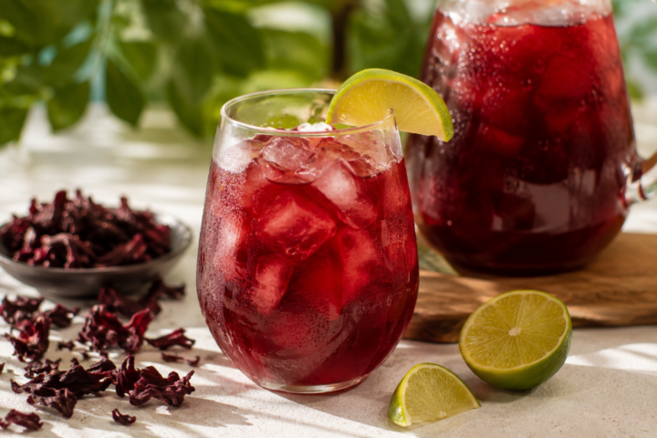 bebida - iced tea de hibisco