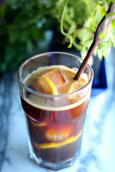 refresco de café e limão