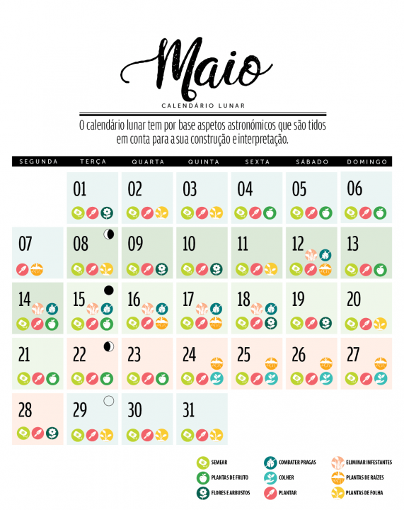 calendário lunar de maio