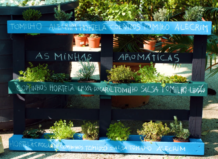 pintar floreira com tinta ardósia