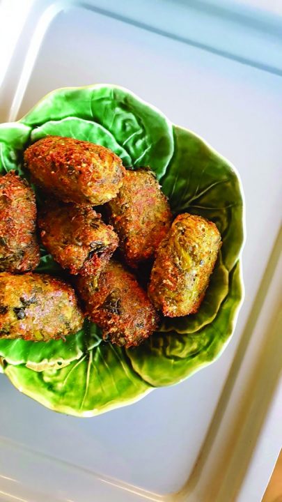 croquetes de brócolos e mozarella