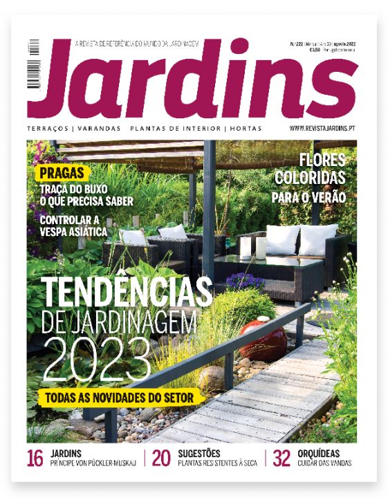 capa edição agosto 222 da revista jardins