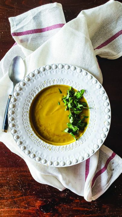 creme de coentros com legumes