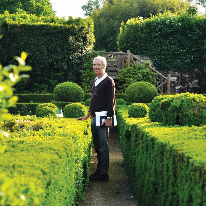 No jardim com José Luís Vasconcelos e Sousa