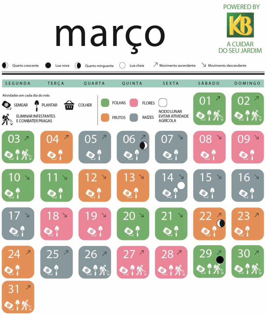 calendario lunar março 2025