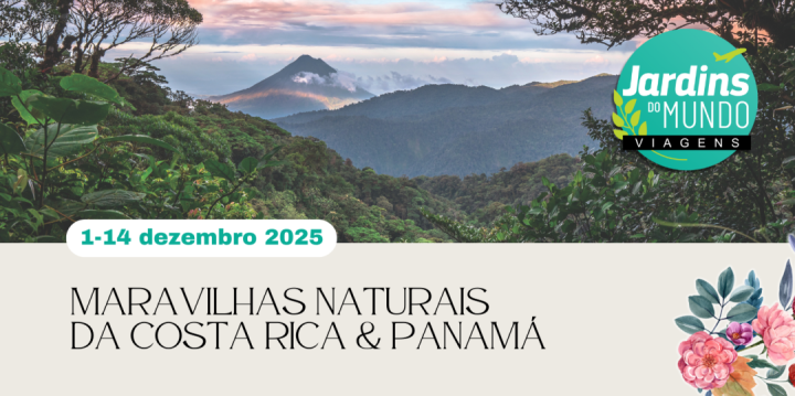 cabeçalho da viagem Jardins do Mundo à Costa Rica