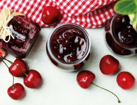 Compota de cereja, canela e vinho do porto