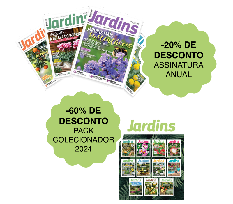 Até 60% de Desconto na compra da sua Revista Jardins!