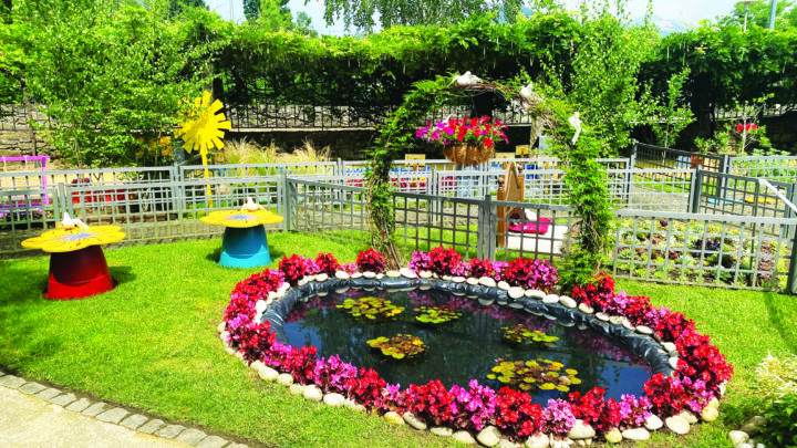 jardins realizados pelas escolas de Ponte de Lima para o festival